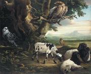 Philip Reinagle Birds of Prey, Goats and a Wolf, in a Landscape oil painting reproduction